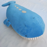 doudou plat baleine de couleur bleu