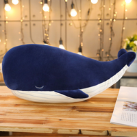 peluche baleine bleue de couleur bleu
