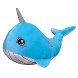 peluche baleine licorne bleu 60cm