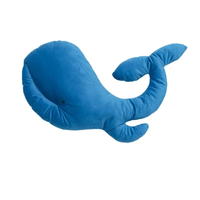 peluche baleine oreiller bleu