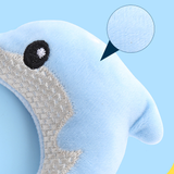 peluche dauphin interactif de couleur bleu