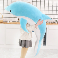 peluche géante dauphin bleu 140cm
