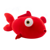 poisson de couleur rouge en peluche